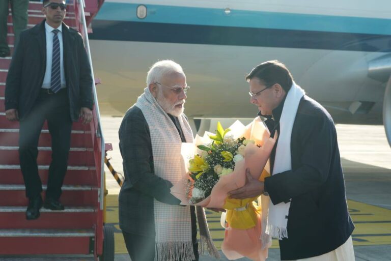 शीतकालीन प्रवास स्थल मुखबा में प्रधानमंत्री नरेंद्र मोदी ने किये माँ गंगा दर्शन