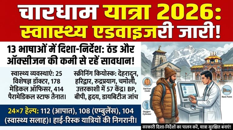 चारधाम यात्रा 2026: सेहत का रखें खास ध्यान, 13 भाषाओं में जारी एडवाइजरी
