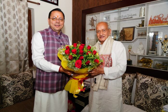 पद्म भूषण सम्मान मिलने पर CM धामी ने भगत सिंह कोश्यारी को दी बधाई, बताया उत्तराखण्ड का गौरव