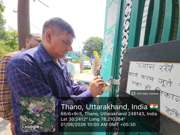 डोईवाला में कथित अनधिकृत धार्मिक परिसर सील