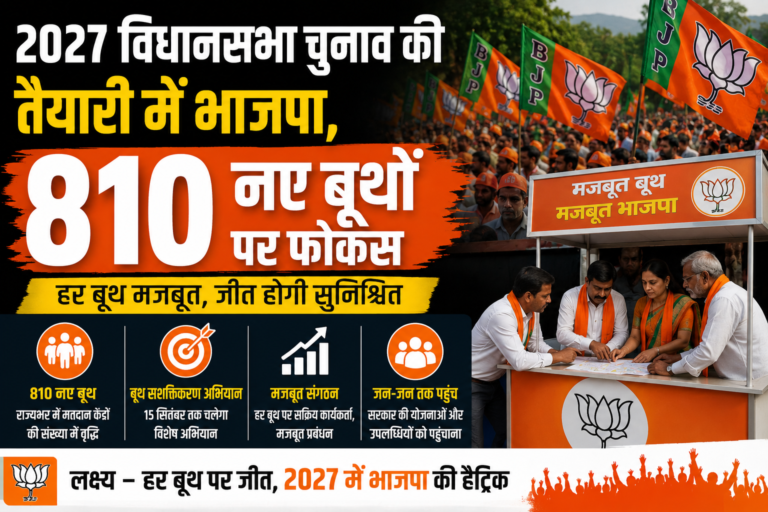 2027 विधानसभा चुनाव की तैयारी में भाजपा, 810 नए बूथों पर फोकस